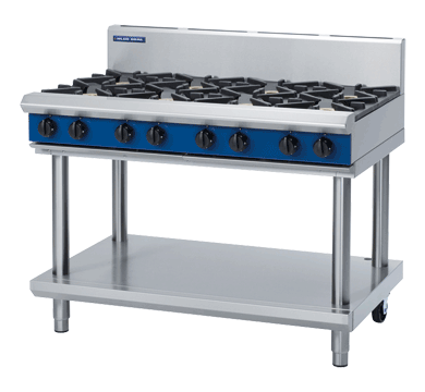 Blue Seal Evolution Cooktop 8 Open Burners Gas on Stand 1200mm G518D-LS