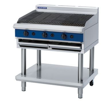 Blue Seal Gas Chargrill On Leg Stand 900mm G596