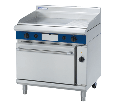 Blue Seal Evolution Gas 1/3 Ribbed Full Griddle Electric Convection Oven 900mm GPE56